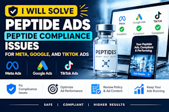solve peptide ads peptide compliance issues for meta google meta and tiktok ads