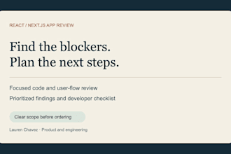 audit your unfinished react or nextjs app and map the path to launch
