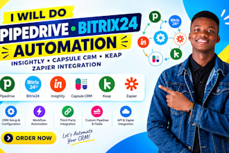 do pipedrive bitrix24 automation insightly capsule CRM keap zapier integration
