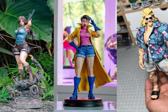 3d print and paint custom anime figure model miniatures stl resin printing