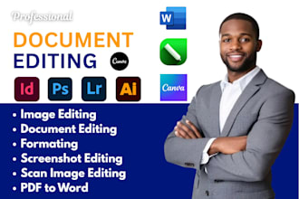 do high quality documents photoshop,  text edit, text replace, image editing