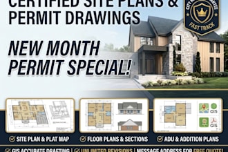 draw site plans and permit drawings