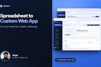 turn your spreadsheet into a simple custom web app