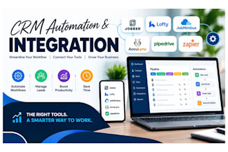 jobber lofty CRM jobnimbus acculynx automation pipedrive zapier integration