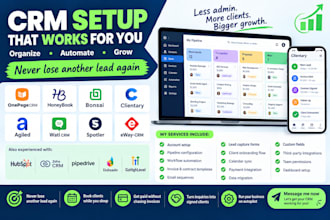 setup onepage crm, honeybook, bonsai, clientary, agiled, wati crm, spotler eway
