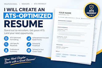 create a well structured ats optimized standard resume