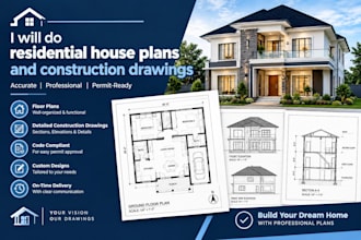 do residential house plans and construction drawings