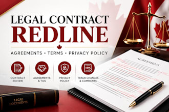redline legal agreement contract terms of service privacy policy