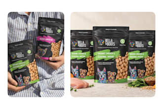 design premium pet product packaging, labels and pouch bag