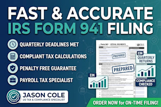 prepare and file irs form 941 quarterly payroll tax return