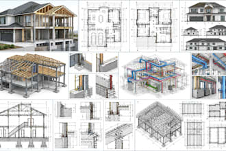create revit bim models, cad drawings and construction plans