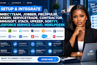 setup connectteam jobber fieldpulse kickserv servicetrade contractor commusoft