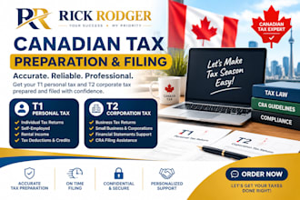 prepare and file canadian taxes,corporation tax t2, personal tax t1
