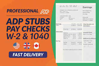 convert stubs w2 1099 and 1040, paychecks