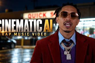 create ai cinematic rap music video for hip hop music