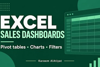 create an excel sales dashboard with pivot tables and charts