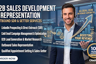 linkedin sdr cold email outreach b2b sales outbound sales representative setter