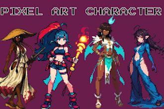 do pixel art animation pixel art character pixel art sprite 2d game assets