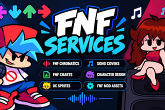 do fnf chromatic, cover, chart, character design, oc sprite, friday night funkin