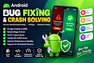 fix android app bugs, crashes, anrs and XML layout issues
