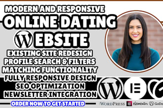 wordpress dating website, dating website, online dating, dating website redesign