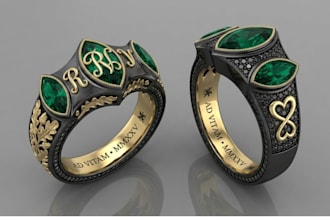 do 3d cad modelling custom jewelry cad design molding ready jewelry design