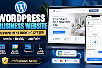 build wordpress business website wordpress appointment booking website