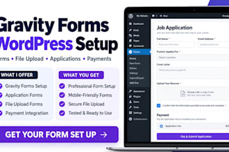 setup gravity forms wordpress,application form,file upload payment