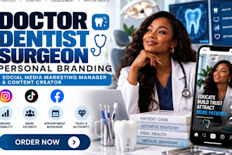 social media marketing manager personal branding dentist surgeon medical doctor