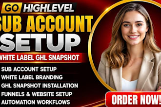 setup go highlevel sub account white label ghl snapshot