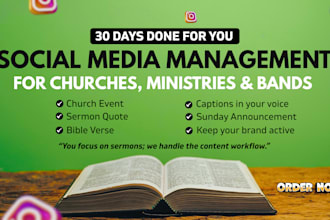 be christian social media manager and content creator for church and ministry