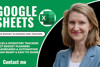 build google sheets trackers, budgets and dashboards for q4 planning