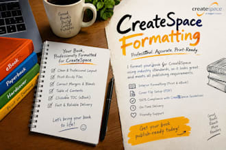 design your book interior for KDP paperback, kindle and createspace