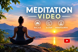 create relaxing meditation videos for youtube and mindfulness