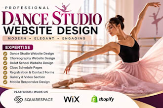 build squarespace choreography website dance studio website ballet school site