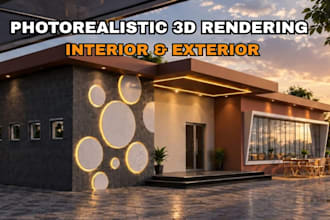 do photorealistic 3d interior rendering, exterior design, architectural viz, 4k