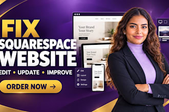 edit squarespace website, fix squarespace website and your customize squarespace