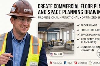 create commercial floor plans and space planning drawings