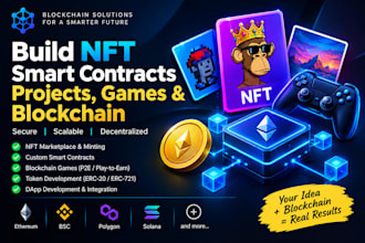 build nft smart contracts project, games and blockchain