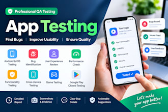 do QA testing, app testing, website testing and user testing