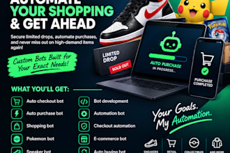 do lazada bot, shopee bot, auto checkout bot, pokemon bot auto purchase bot