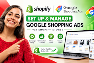 setup and manage google shopping ads for shopify ecommerce stores