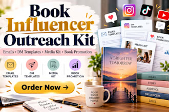 create a professional book influencer outreach kit for authors