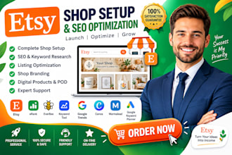 setup etsy shop, etsy store setup and etsy SEO