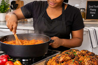 make jollof rice and chicken for you