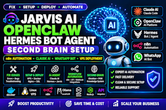develop jarvis ai assistant fix openclaw hermes bot ai second brain setup claude