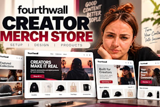 set up fourthwall website creator merch store products and storefront