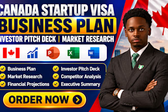 write a canada startup visa business plan investor pitch desk market research