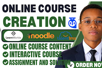 create course content on talentlms, graphy, moodle learnworlds and wordpress lms