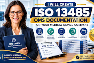 create iso 13485 qms documentation for your medical device company for audit